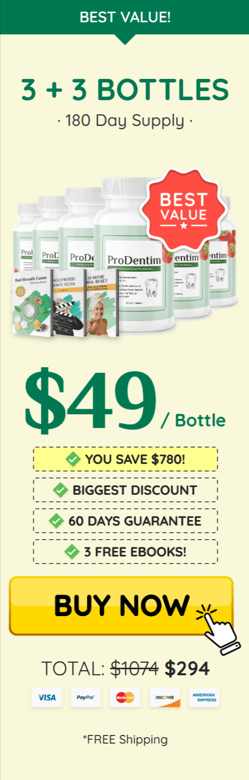 ProDentim price 6 bottle